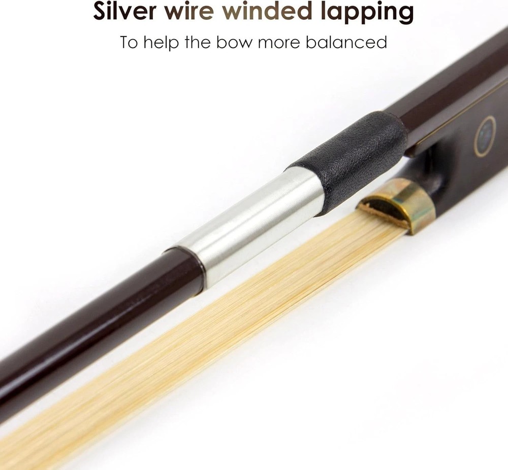 Durable Coffee Carbon Fiber Violin Bow - Experience Unmatched Vibration Transfer