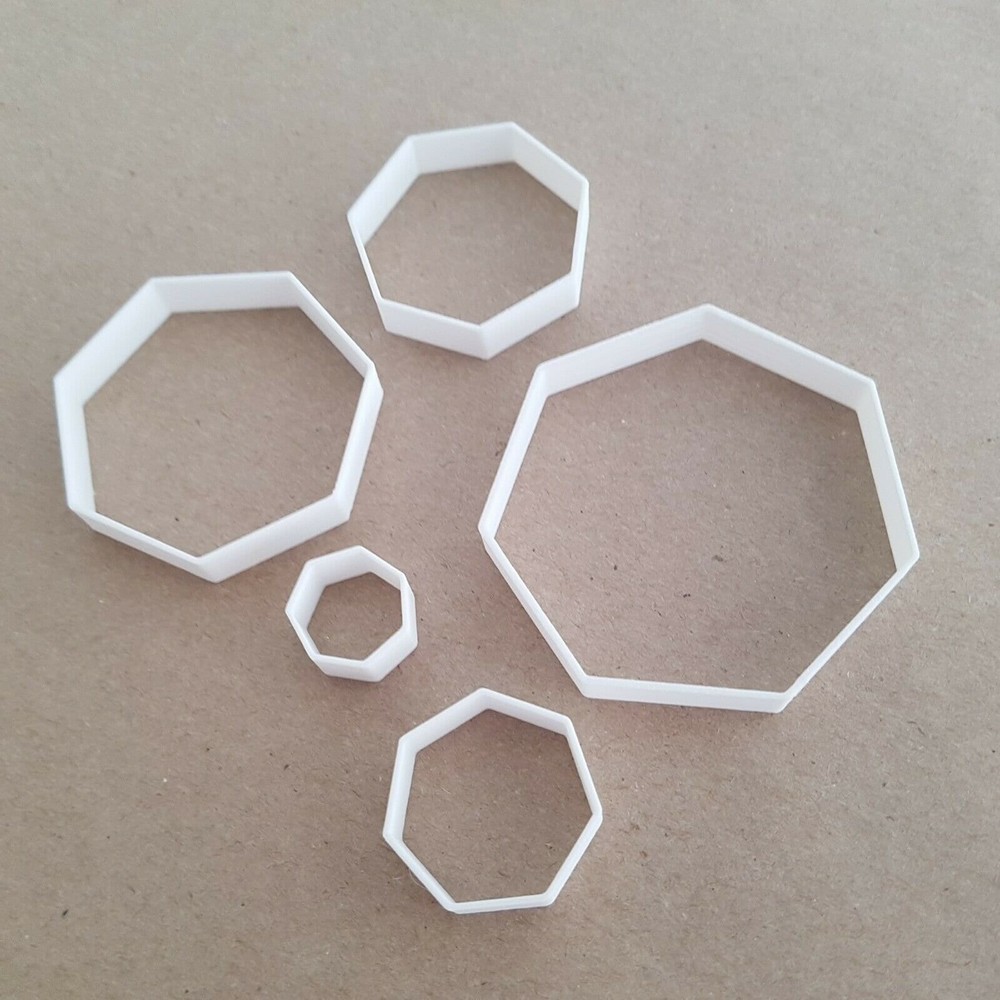 Heptagon Shape Mini Fondant Cutter Small Sugarcraft Icing Tiny Sharp Stencil