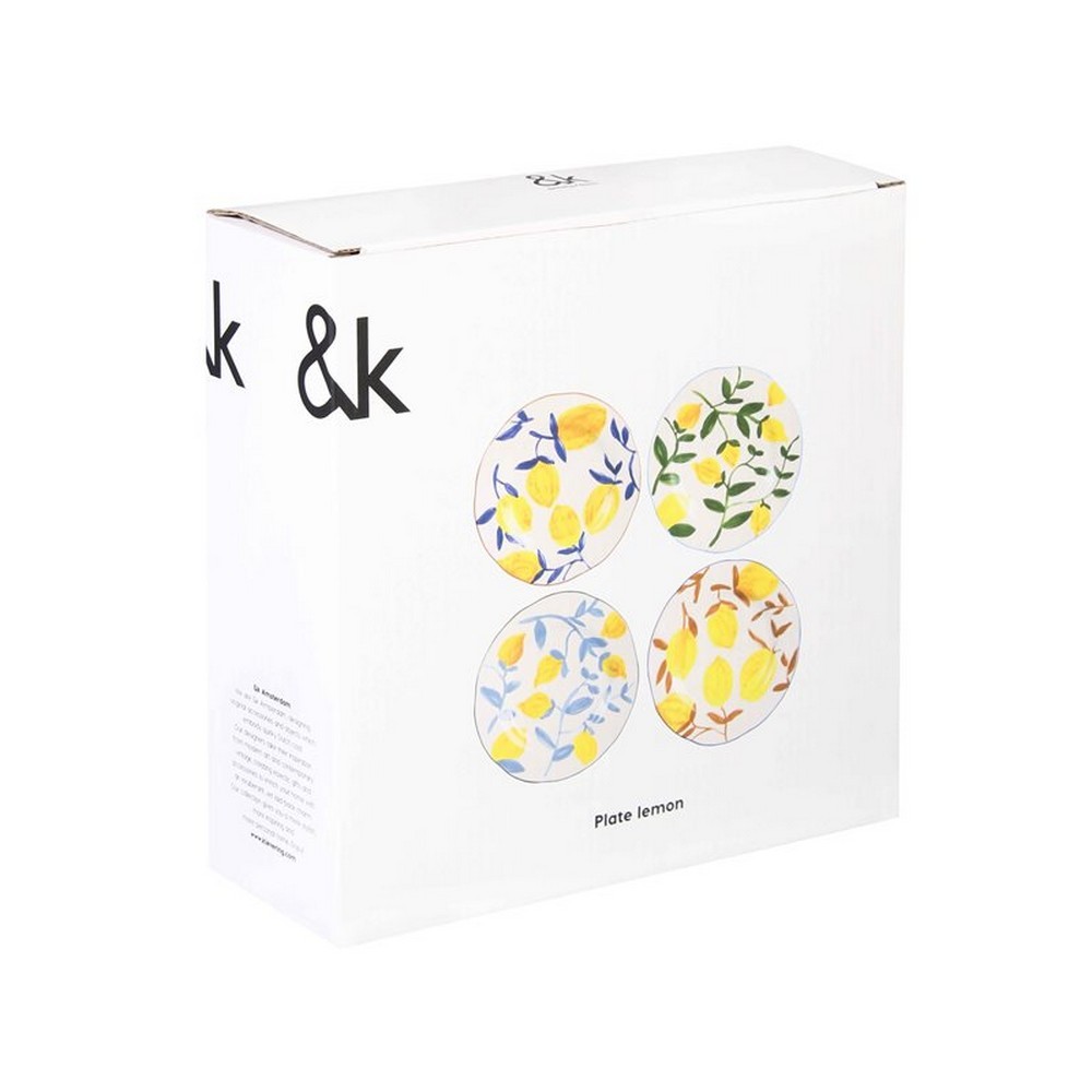 Klever Lemon Twig Plate Set 4pce