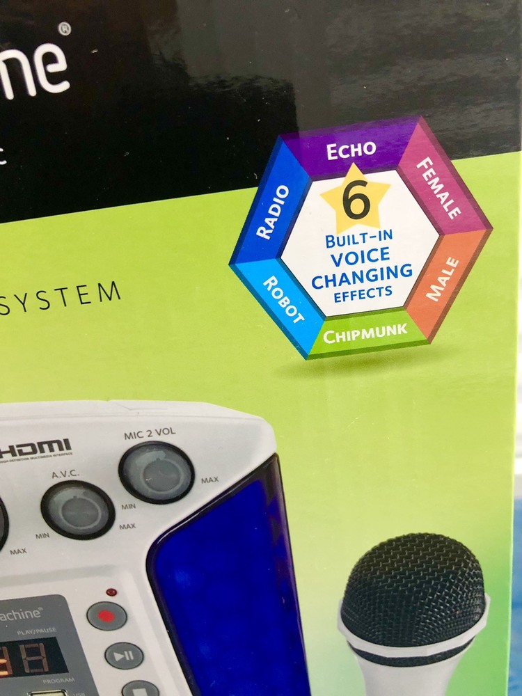 Karaoke Singing Machine Bluetooth Karaoke System, LED Lights & Microphone.