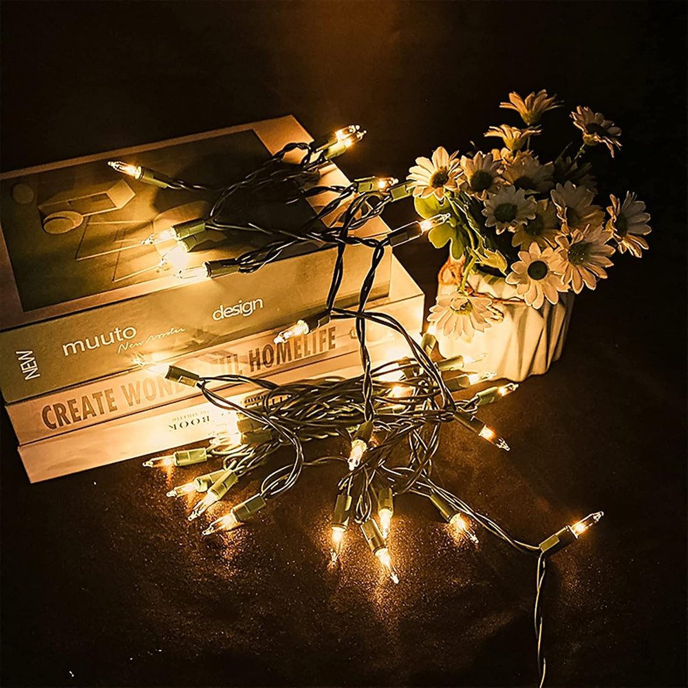 MULTI-SPARKING Clear Christmas String Lights - 35 Count Warm White Incandescent