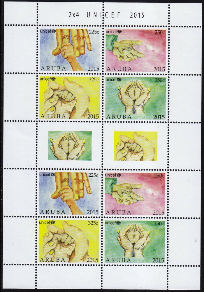 Arubu Issue 2015 (MS 803-806) Unicef