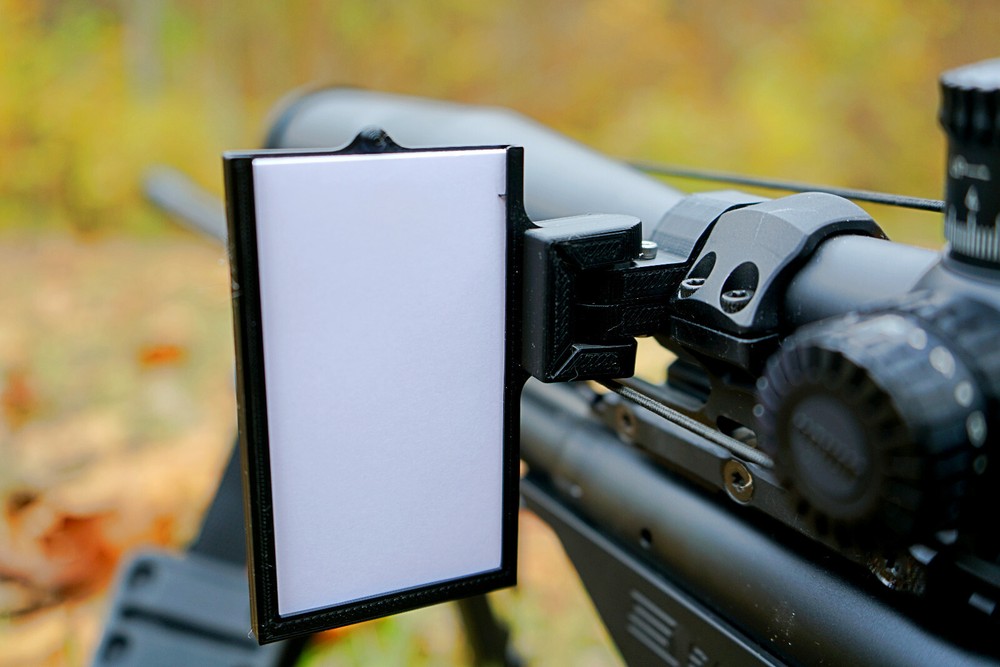 Rifle Mounted Data Elevation and Windage 30mm/1inch Scope Mount Card Holder Dope