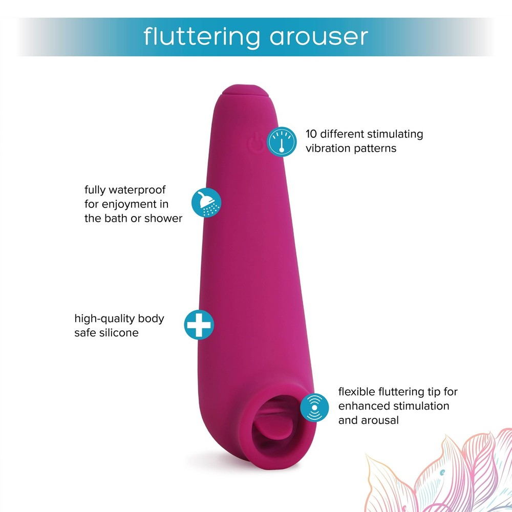 plusOne Fluttering Arouser Vibrator, Silicone, 10 Fluttering Patterns