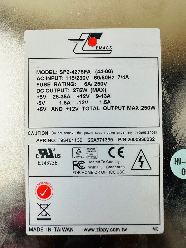 Emacs SP2-4275FA 2000930032 Power Supply