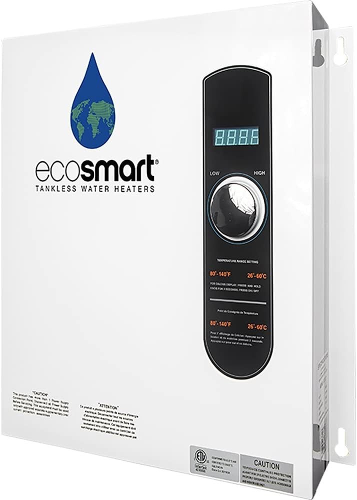 EcoSmart ECO 27 Tankless Water Heater, Electric, 27-kW - Quantity 1, 17 x 17 x 3