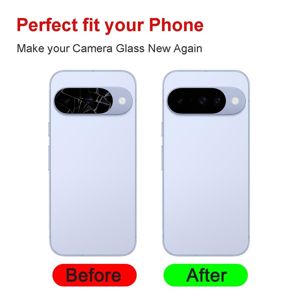 Perzework 2 Set Back Rear Camera Lens Glass Replacement for Google Pixel 10