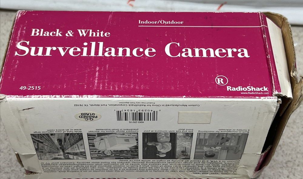 Radio Shack Black And White Wireless Surveillance System