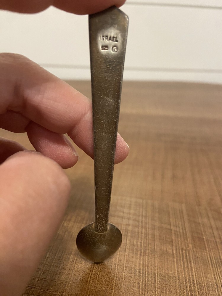 Sterling silver Israel Spoon With Stone Inset