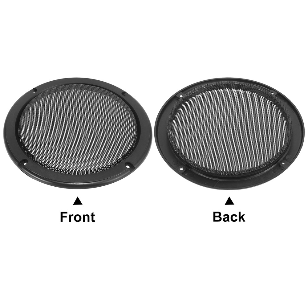Universal Pack(2) 7 Inch Speaker Grills Cover Mesh Guard Protective Case Black