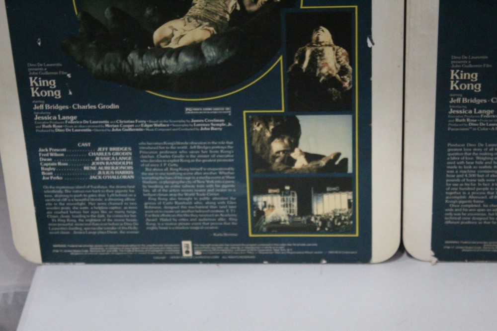 1983 CED SELECTVISION VIDEODISC Paramount Cult Classic King Kong 2 Disc Set