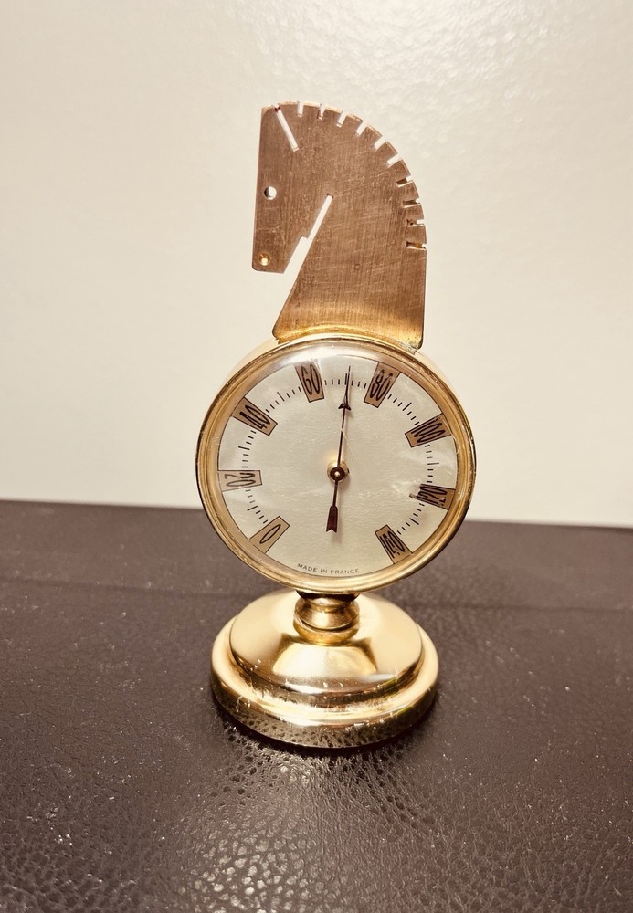 Brass Desk Thermometer - Chess Knight