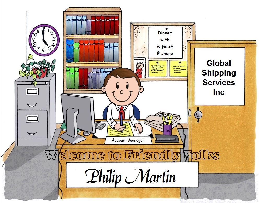 Personalized Office Picture - Makes a great gift!