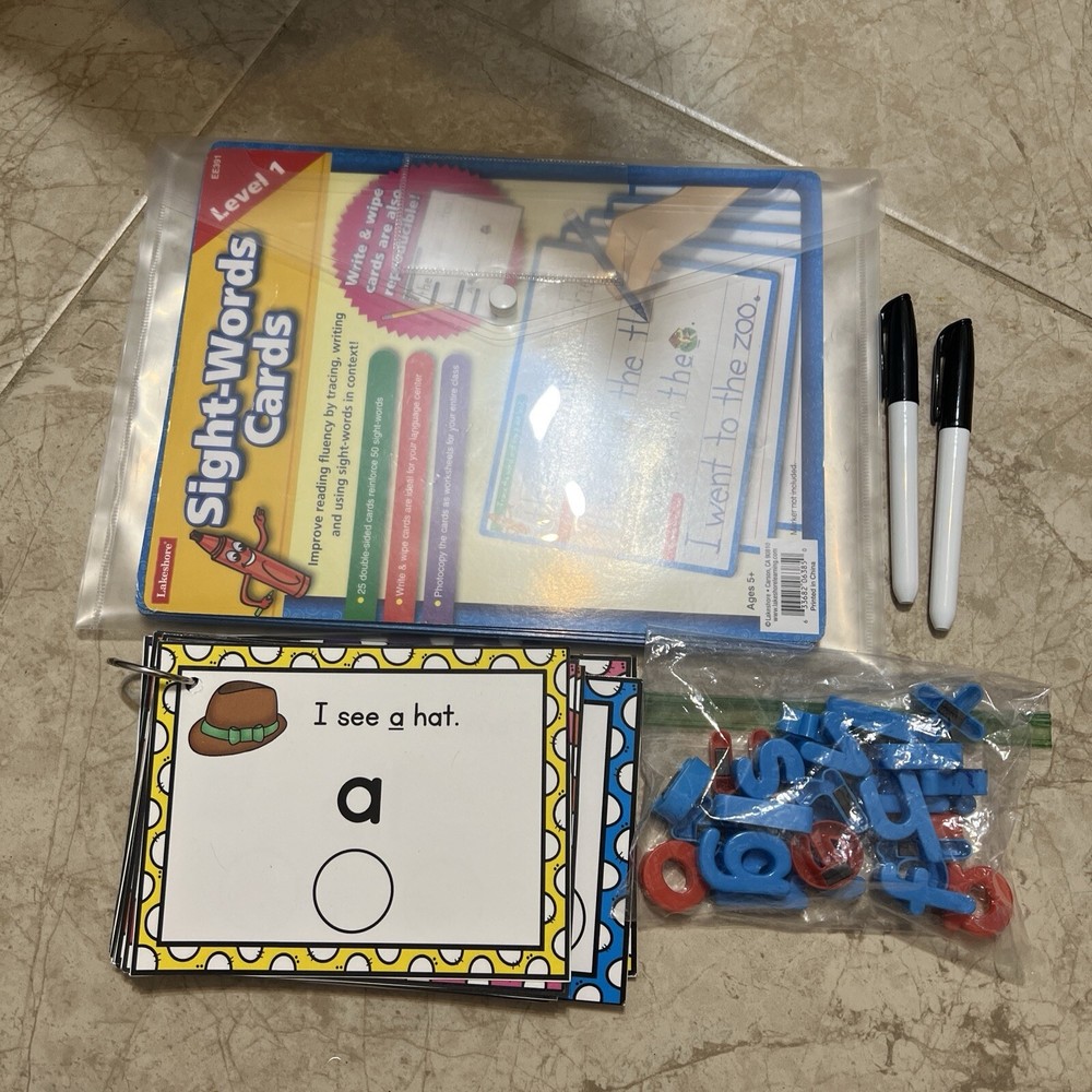 Lakeshore Write & Wipe Sight-Words Practice Cards