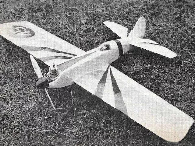 PDF File on USB RC Model Airplane Plans: Acrobator Control Line Stunter 34" WS