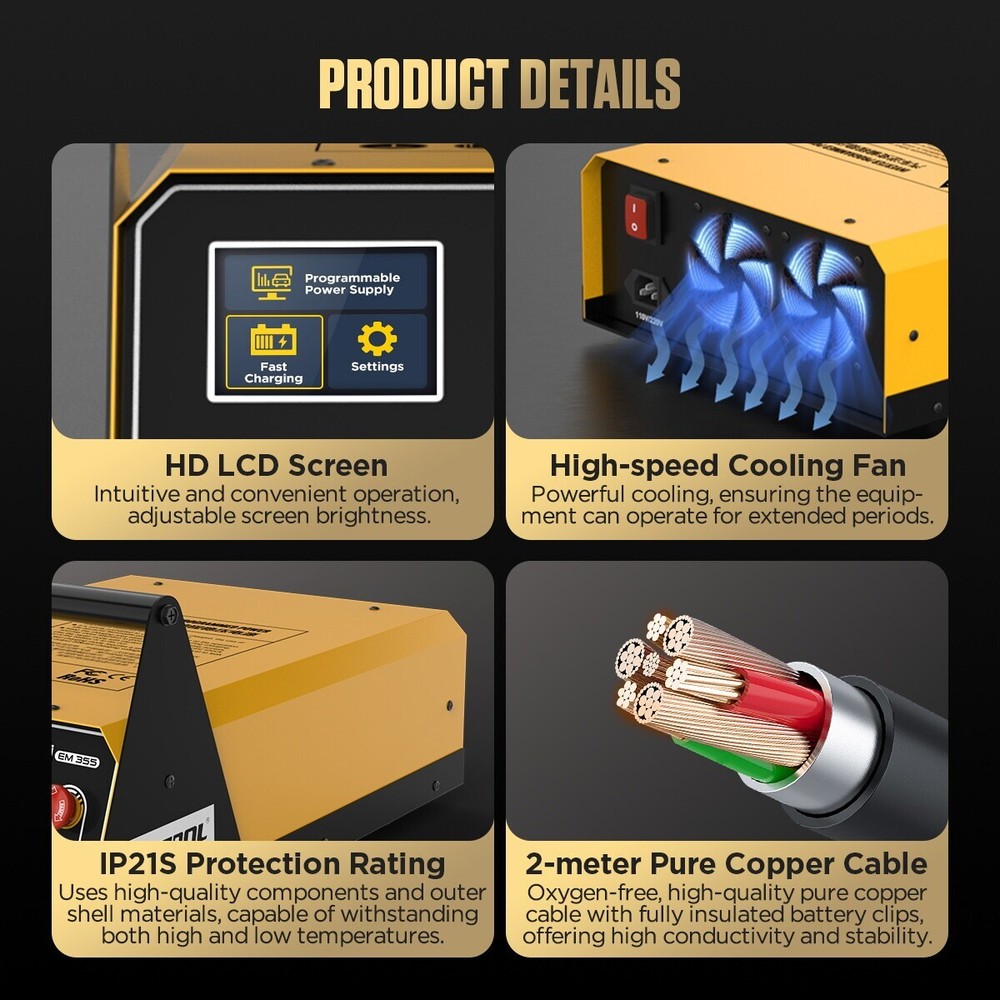 ECU Flash Reprogramming Power Supply Car Battery Charger with Rolling Tool Cart