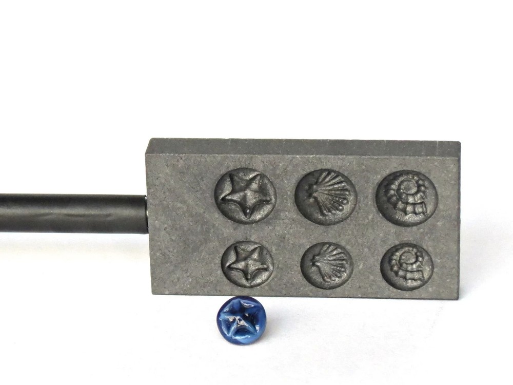 Graphite Button Pad Sea Creatures - Starfish, Shell, Ammonite - Lampwork tool