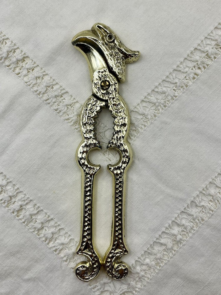 Vintage Silver Metal Eagle/Phoenix Head Handheld Nutcracker