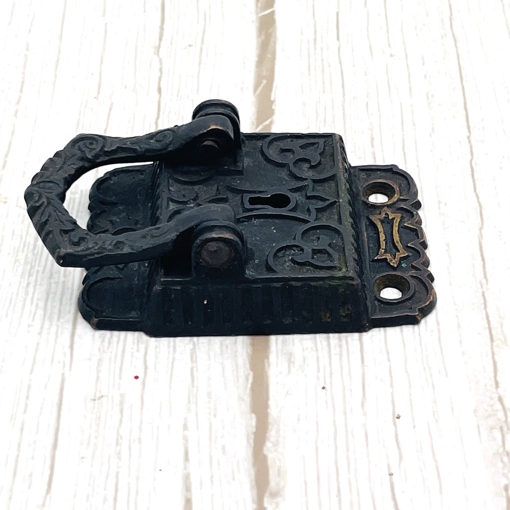Antique Right Hand Victorian Brass Ice Box Latch Original