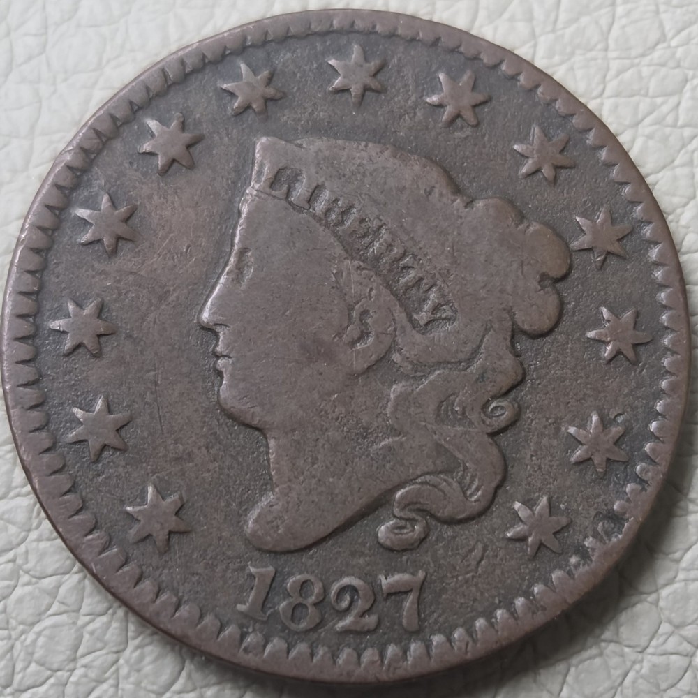 1927 Large Coronet Head One Cent Coin