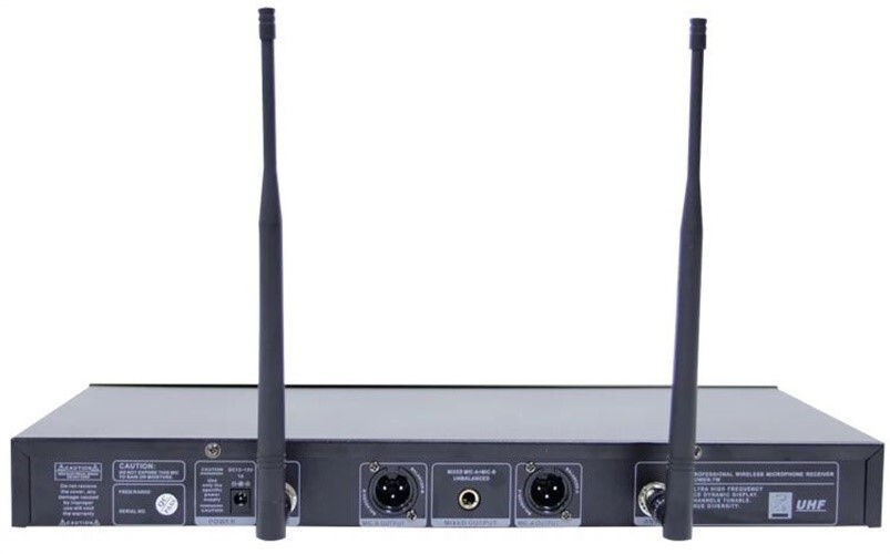 Pro Dual UHF 800MHz Wireless Microphone Karaoke System Singtronic