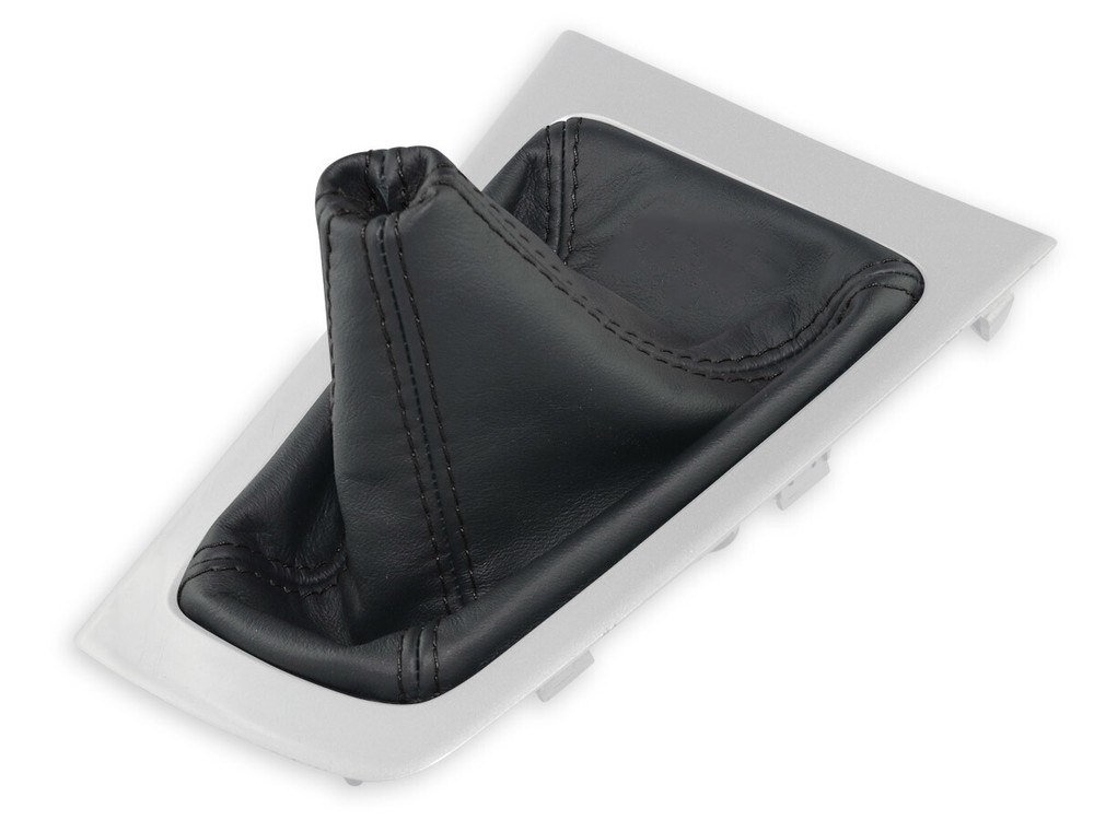 FOR FORD FOCUS 3 2011-2014 GEAR SHIFT BOOT GAITER LEATHER STITCHING BLACK