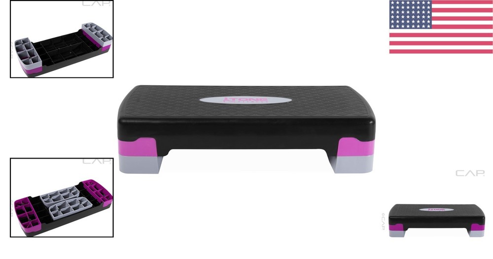Fitness Stepper Exercise Platform - Adjustable Step for Cardiovascular Workouts