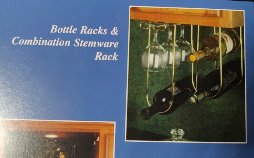 Rev A Shelf Under Cabinet Combination Stemware/Bottle Rack NOS