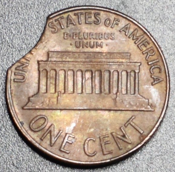 1963 ERROR - CLIPPED EDGE PENNY 45