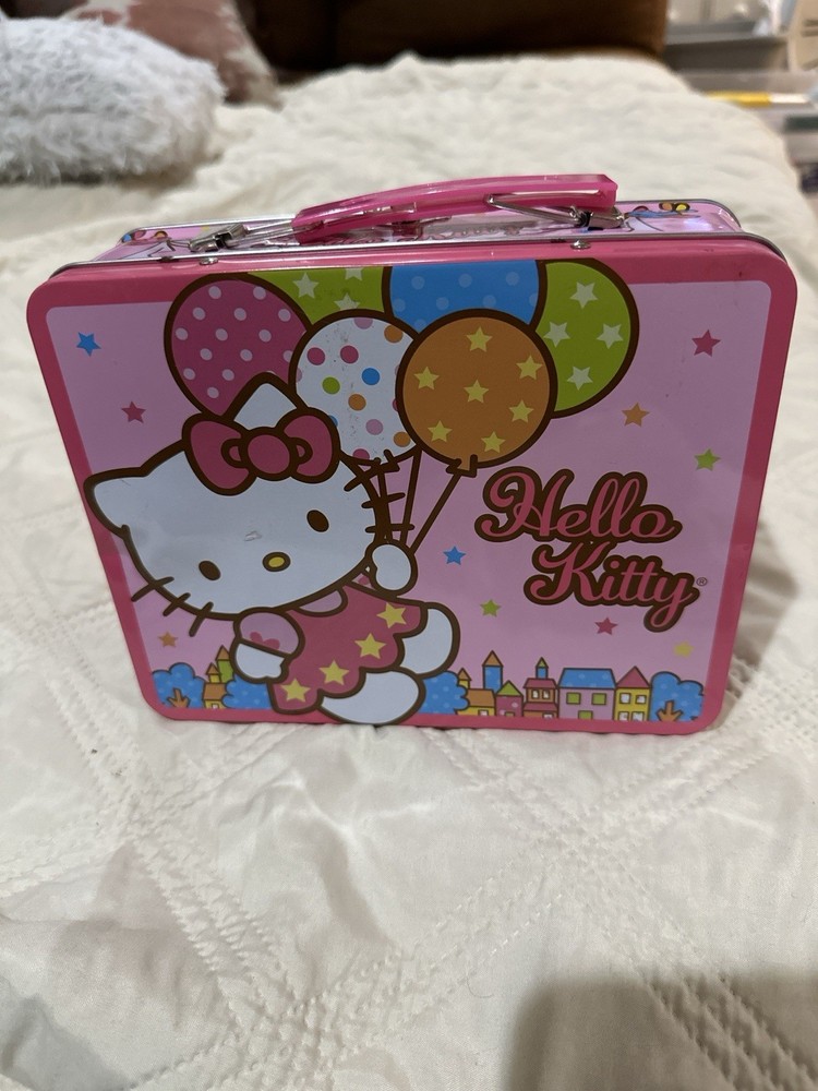 Hello Kitty Pink Balloons Lunch Pale Storage Case 2010