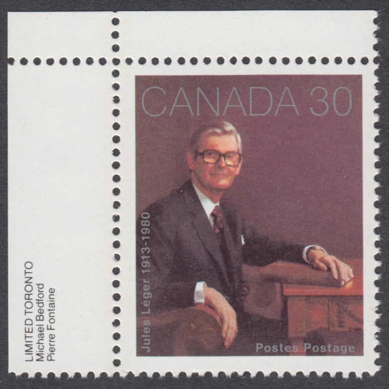 Canada - #914 Governor General Jules Leger - MNH