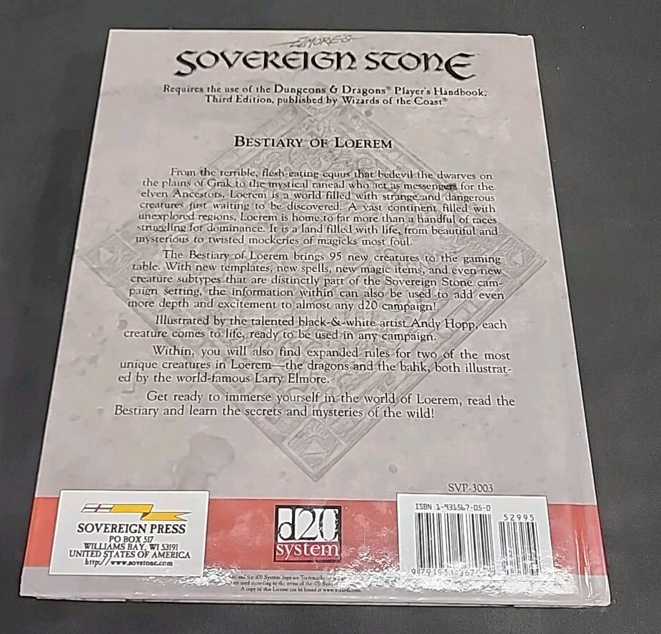 Sovereign Stone Bestiary of Lorem