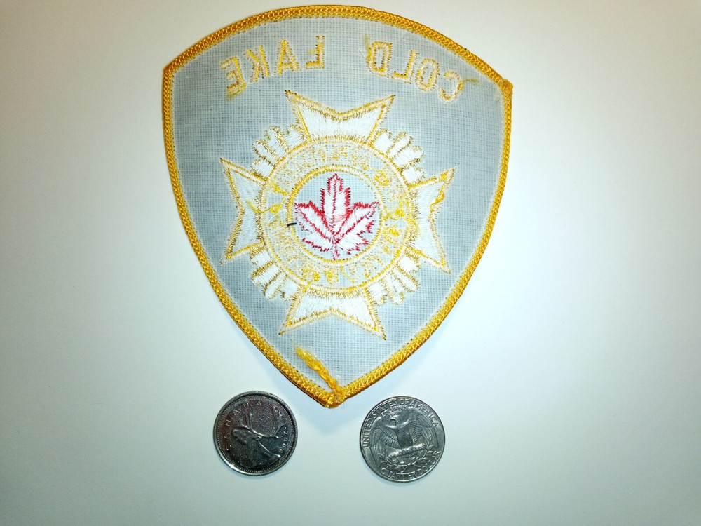 Cold Lake Fire Dept Gold Patch Badge Crest