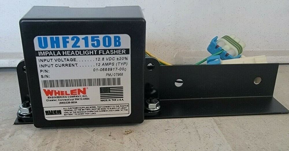 Whelen Impala Headlight Flasher UHF2150B New