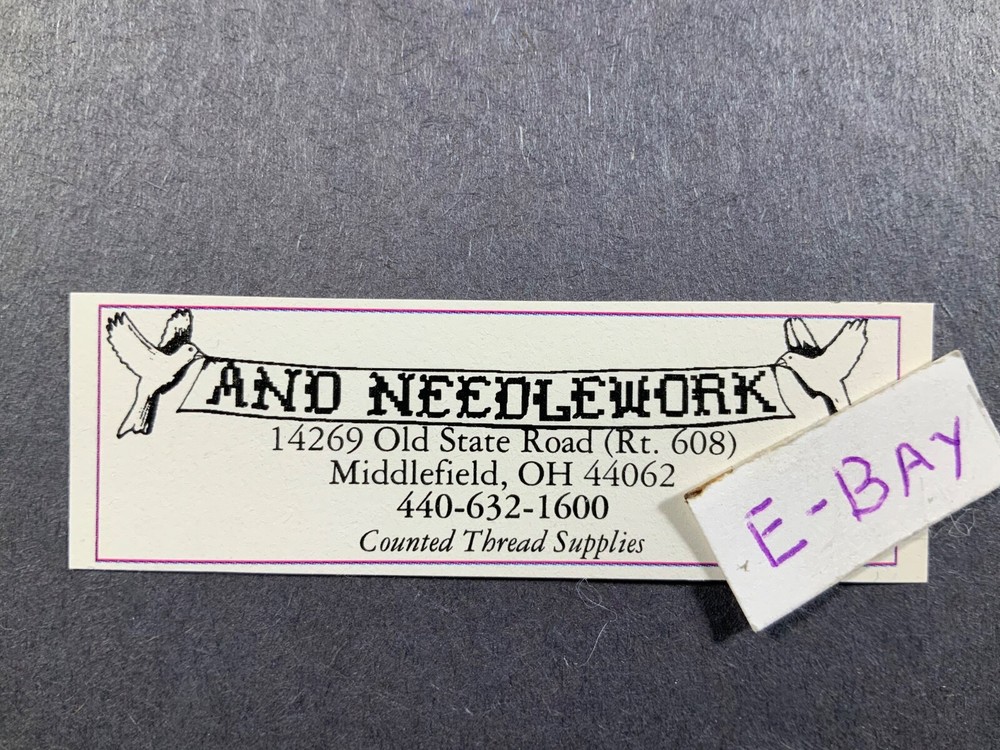 1994 Ad. And Needlework. Middlefield, OH. Counted Thread Supplies