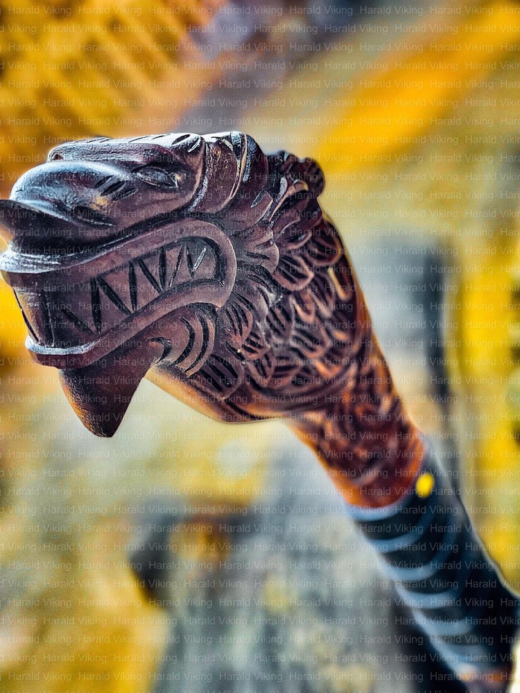 Custom Hand Forged Viking Axe with Wolf Head Engraved Handle Personalized Axe.