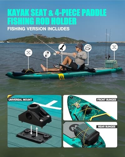 11'6"×34"×6" Extra Wide Inflatable Paddle Board, Stand Up green basic version