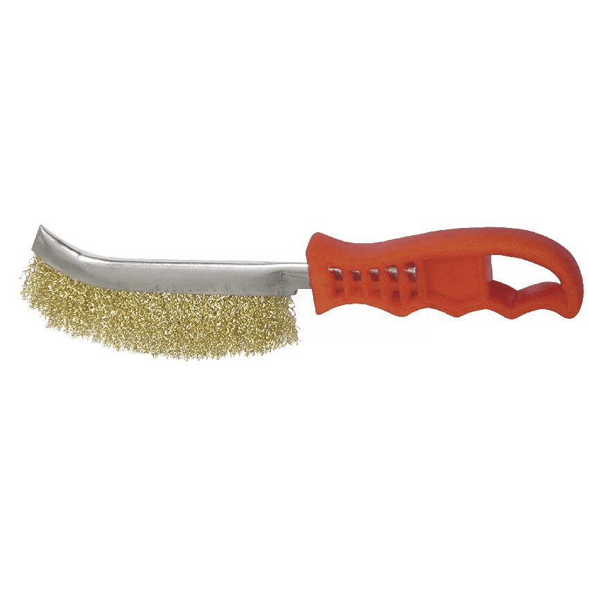 GYS Steel Brush - Brass - Plastic Handle - 038073