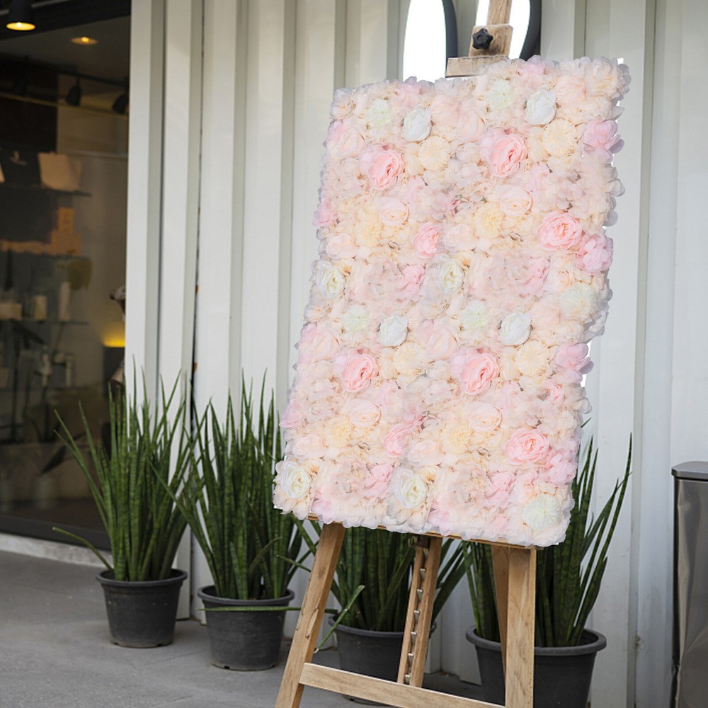 Silk Rose Artificial Flower Wall Panel Wedding Backdrop Decoration 6x 60 x 40cm