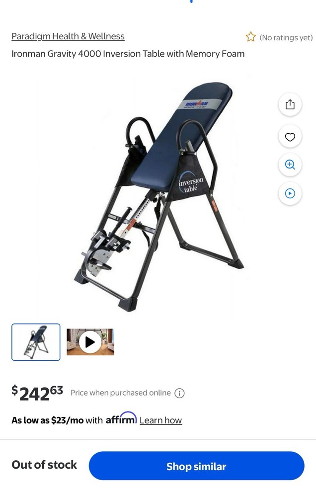 Inversion Table for Back
