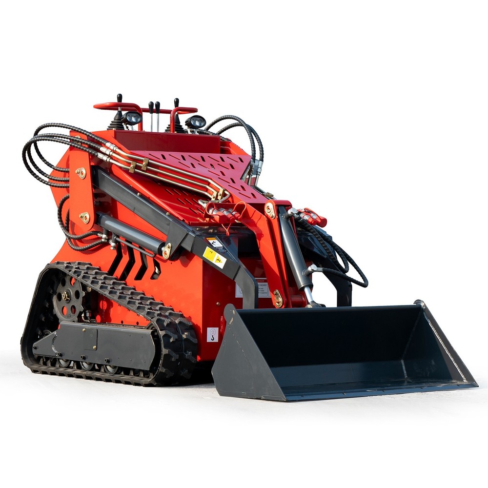 2645lbs 23HP Mini Skid Steer Loader with 20cm Auger Attachment Post Hole Drill