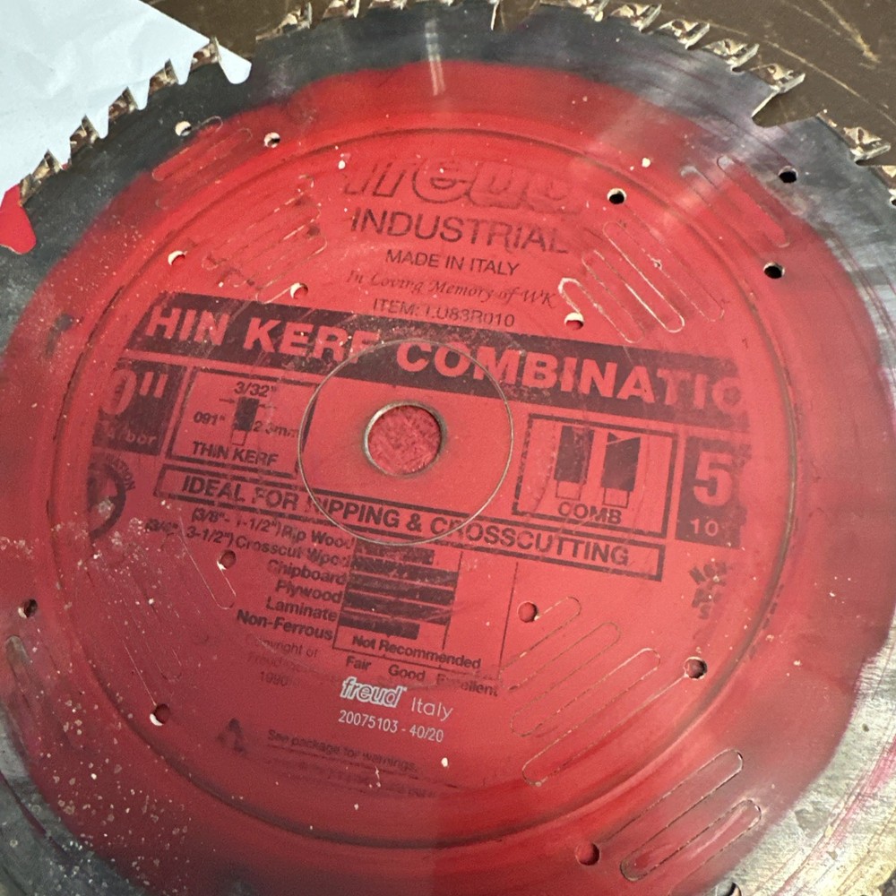 12 General purpose 10" Carbide tipped blades USED Different types
