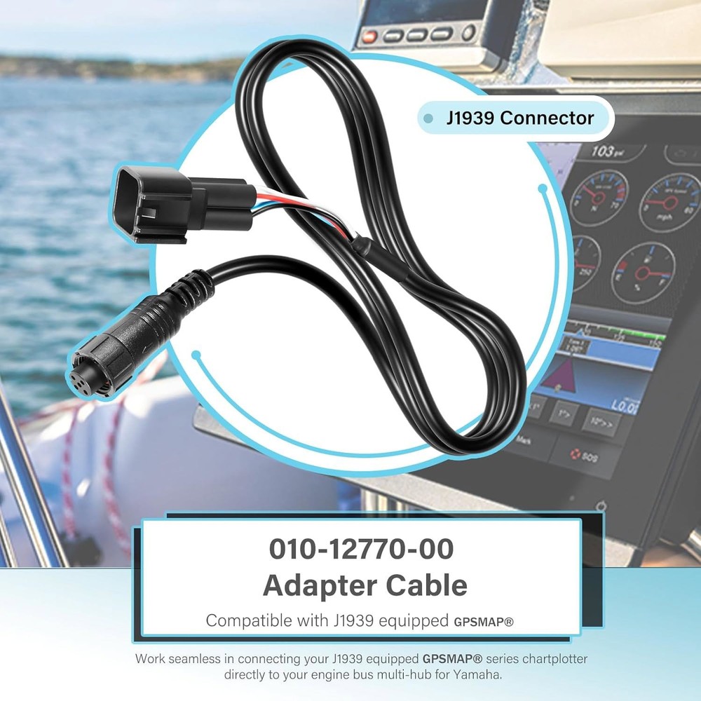 010-12770-00 Adapter Cable for Garmin J1939 Equipped GPSMAP Chartplotters, 3ft