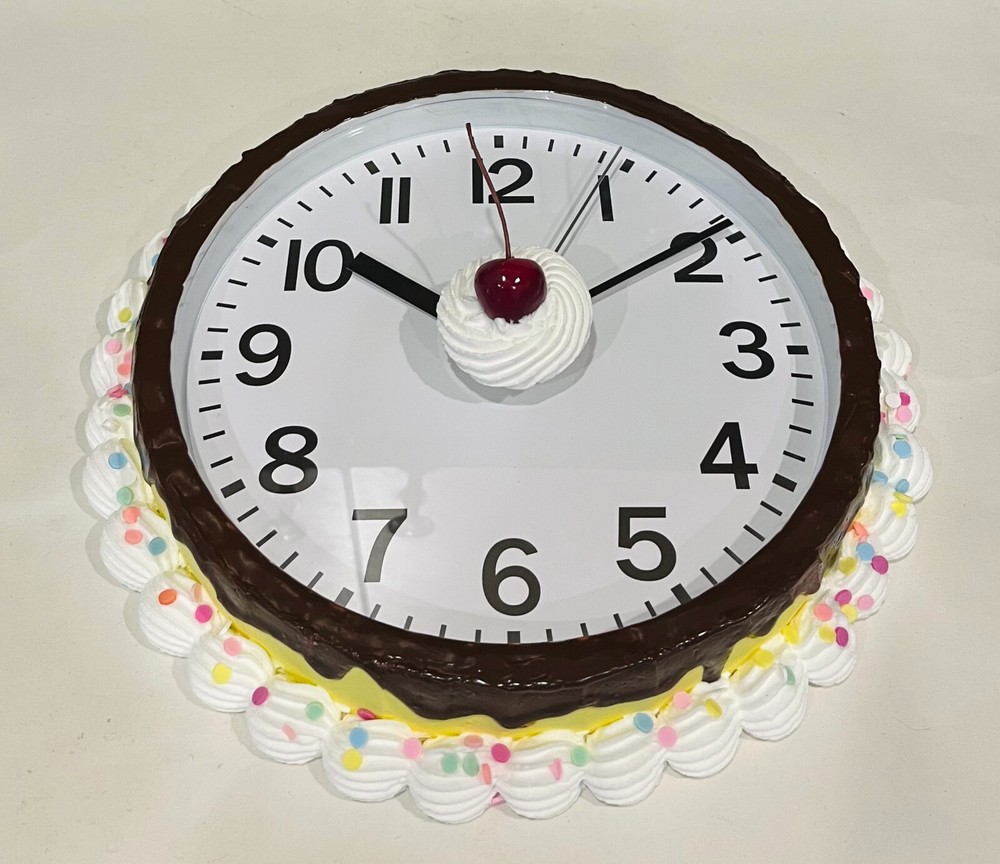 DEZICAKES Cake Wall Clock Yellow