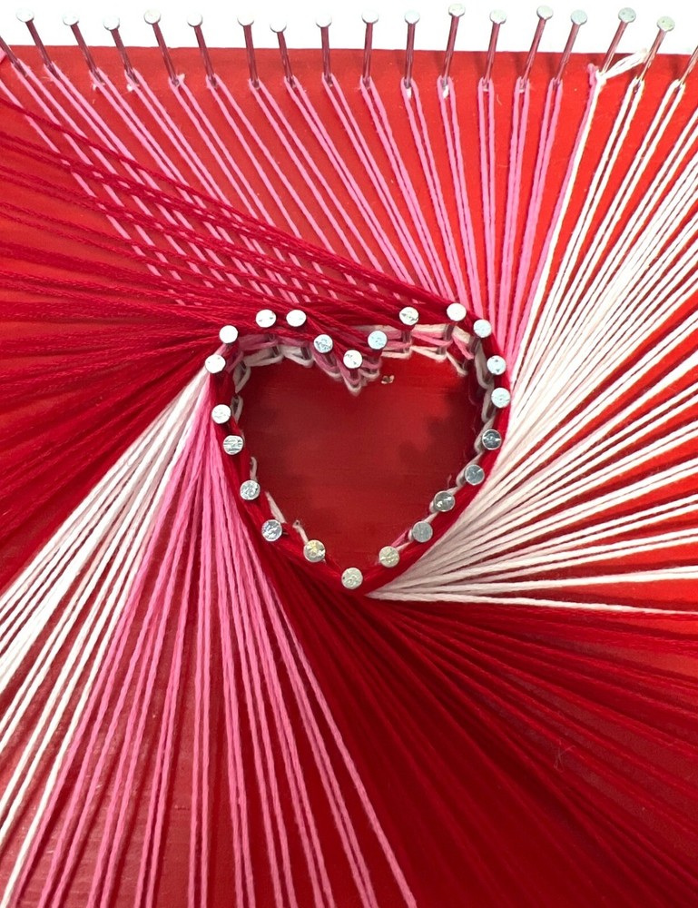Heart String Art Wall Decor