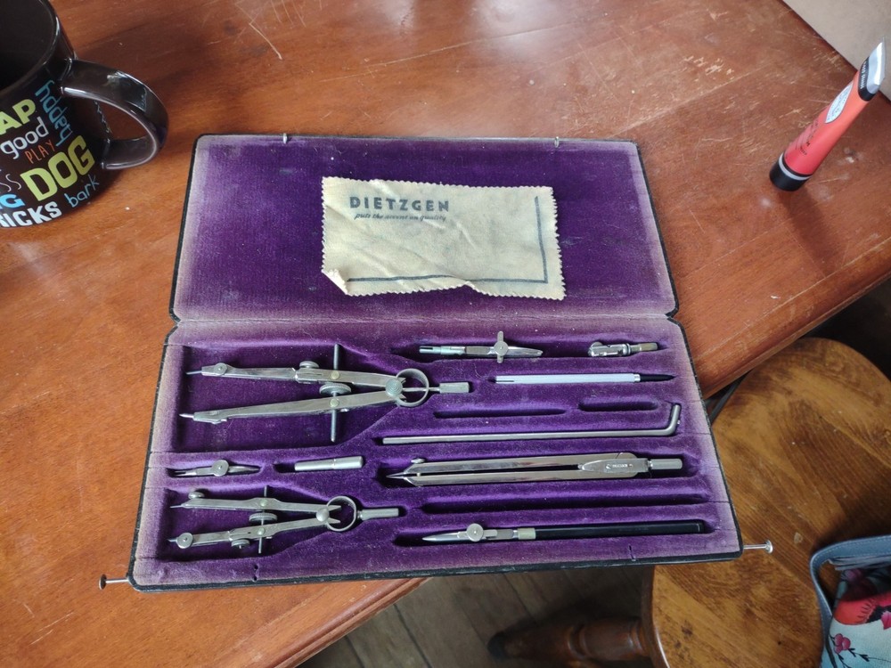 vintage dietzgen drafting tools