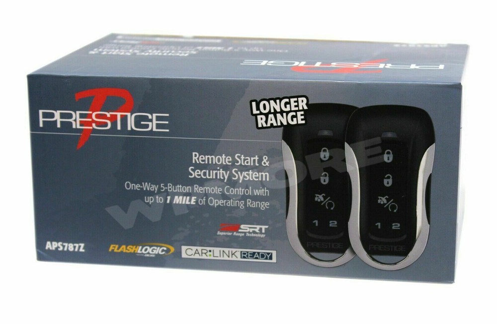 Prestige APS787Z Remote Start & Security System 1-Way 5-Button 1-Mile Range SRT
