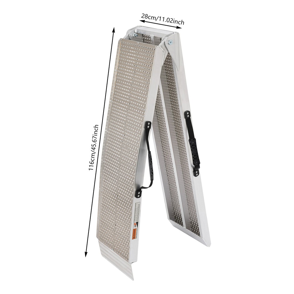 2PCS Loading Ramps Foldable Trailer Loading Ramp with 2 Straps 749.57 lbs Load