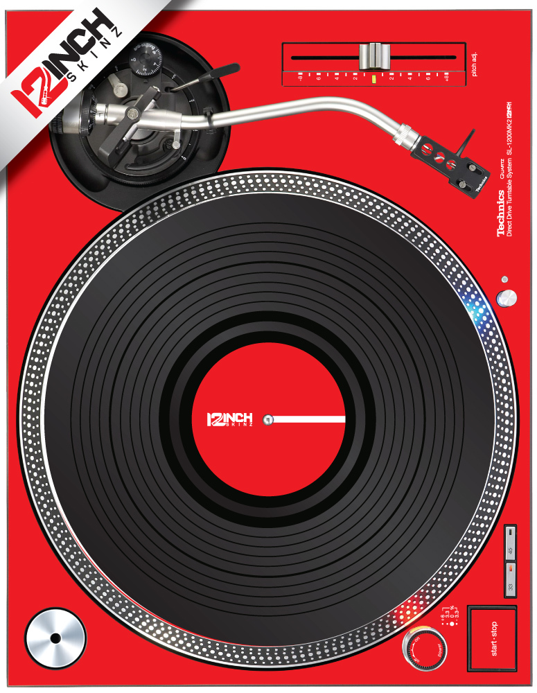 TECHNICS 1200 MK2 SKIN - RED (pair)