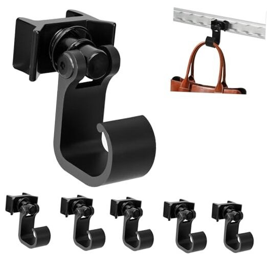 6Pcs L Track Hooks, L-Track Single Stud Tie Down Fitting, L-Track Spring 6pcs